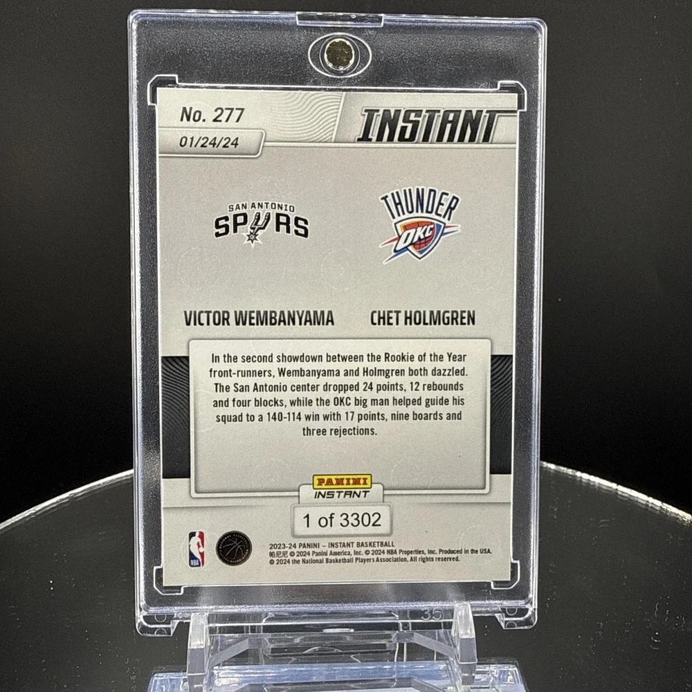 2023-24 Panini Instant /3302 #277- Wembanyama & Holmgren RC